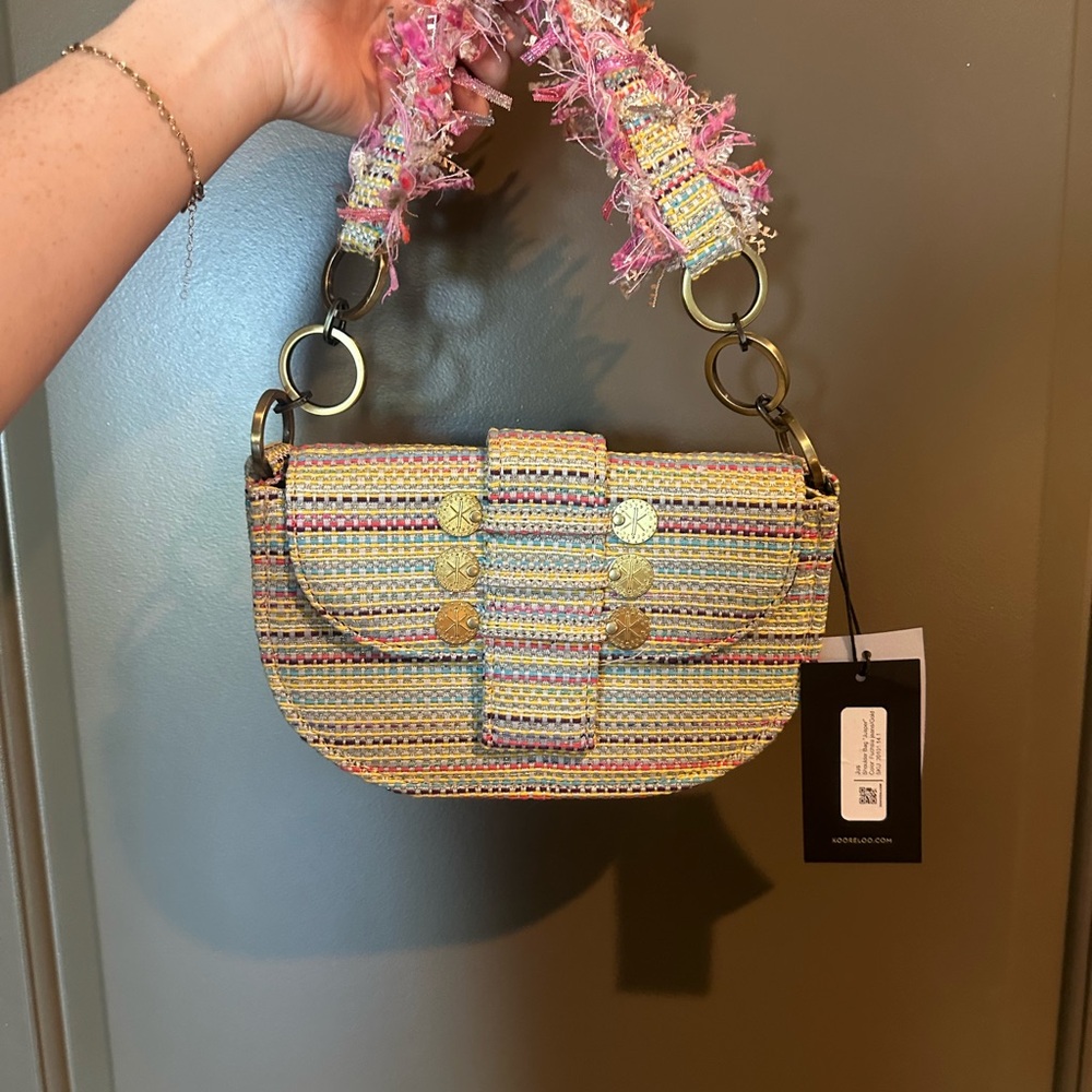 COPY - Kooreloo "Jusper" Shoulder Bag in Fuschia Jeans/Gold